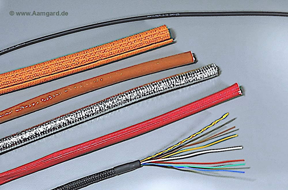 automotive and Teflon wires, protective hoses and heat shrink materials