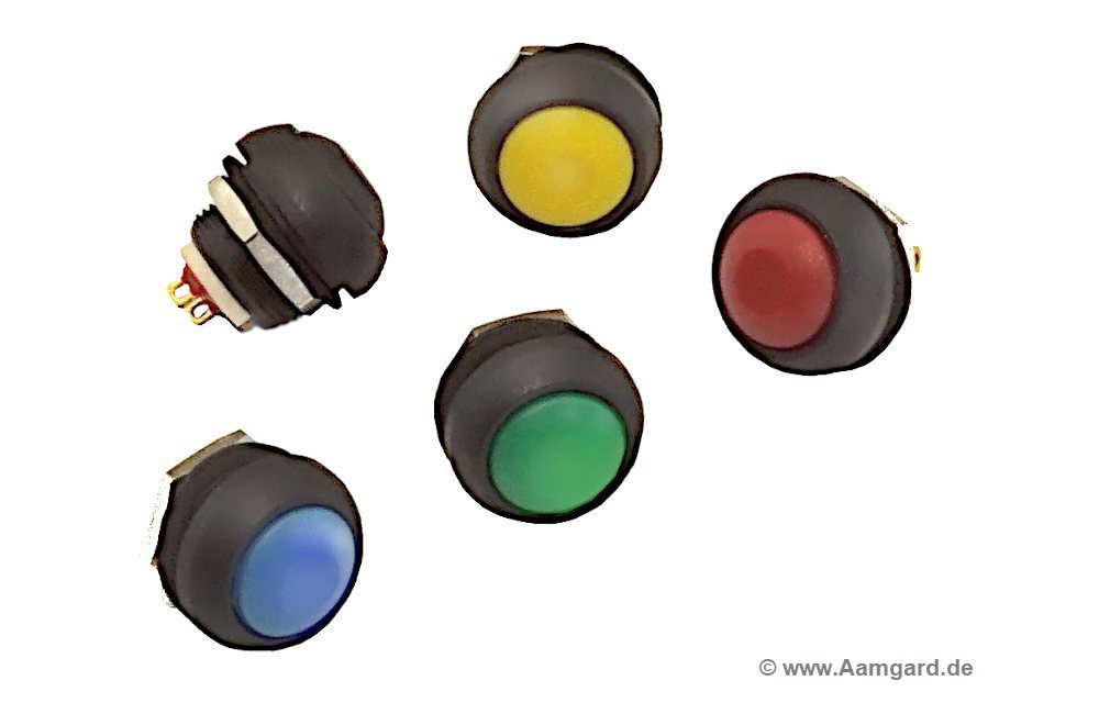 coloured Apem push buttons