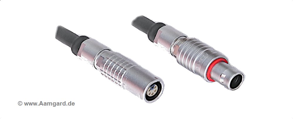 Lemo-Steckverbinder für Meßtechnik, Labors und Luft- und Raumfahrt Lemo-Stecker der Serie 306