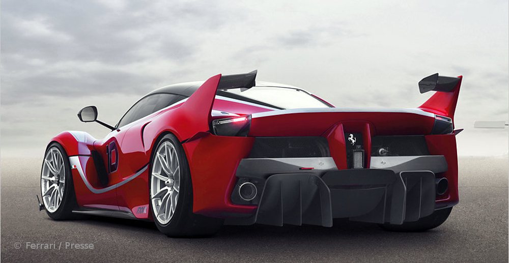 Ferrari FXX-K with Aamgard rear lamps and FIA rain lamp