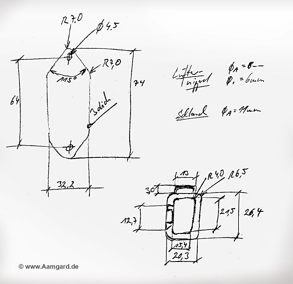 Bleistiftskizze für 3D-Modell