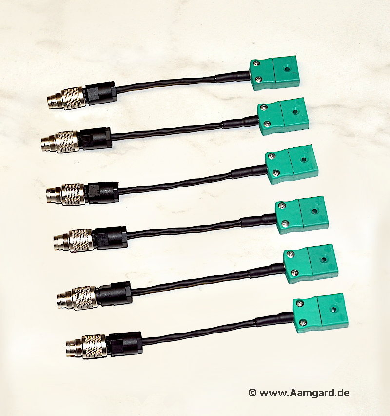 thermocouple adapter cable with Binder 712 connector