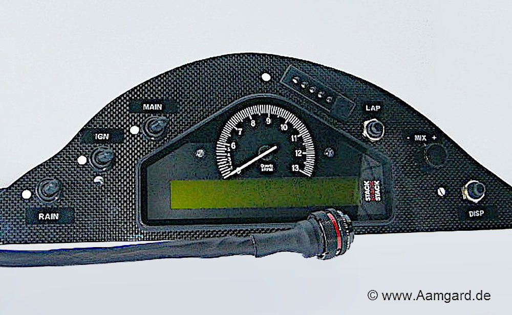 Dashboard für Tyrrell Formel-1-Rennwagen