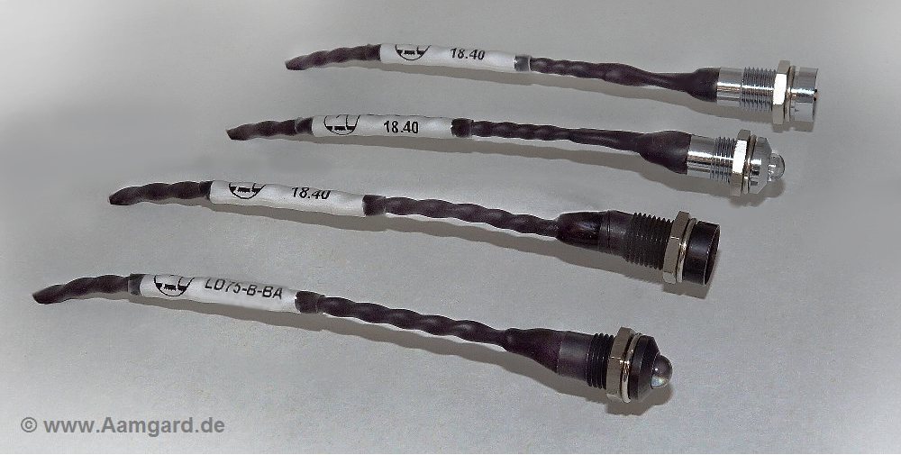 instrument lamps LD75 with four housing variants